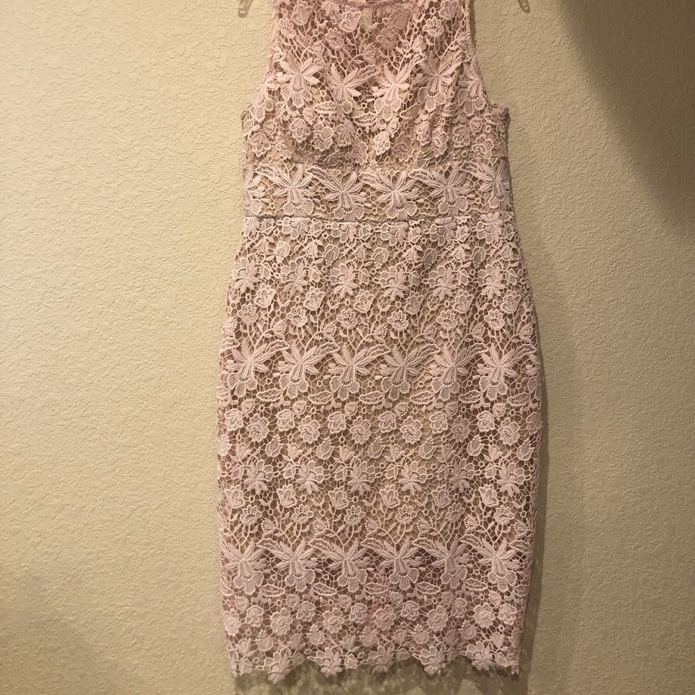 Bisou Bisou pink crochet dress